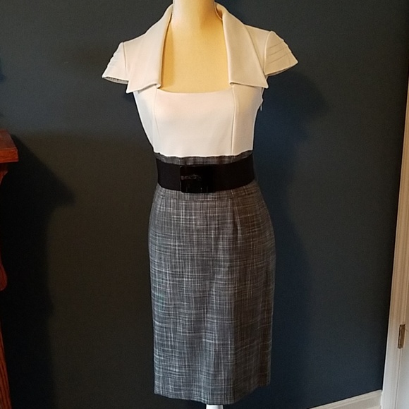 ANTONIO MELANI Dresses & Skirts - Antonio Melani black and ivory color block dress
